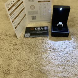 VVS2 Moissanite Ring – Adjustable – GRA Certified ✅