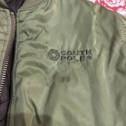 Y2K South Pole Reversible Bomber Jacket