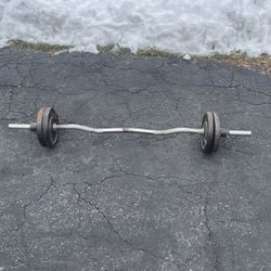 Weights With Curl Weight Bar