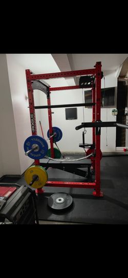 Rogue RM-4 Monster Power Rack + Slinger + Rogue Bench