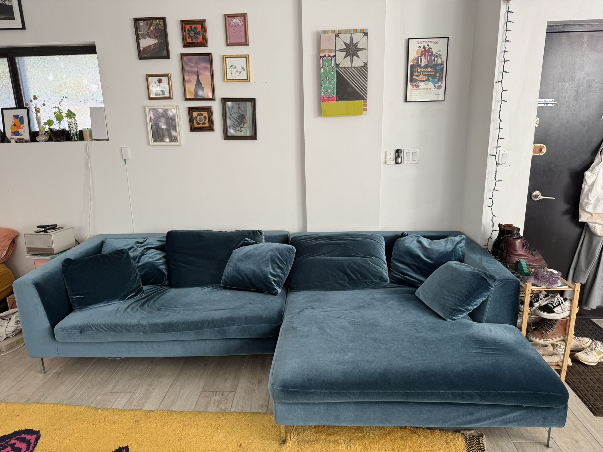 Blue Velvet Couch - Rove Concepts Sectional Sofa