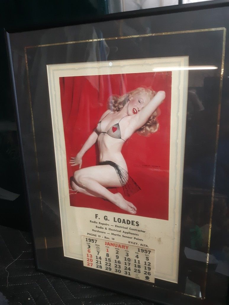 Marilyn Monroe Calendar 1957 Collectable