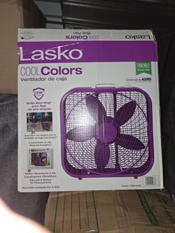 Lasko Cool Colors Box Fan Purple