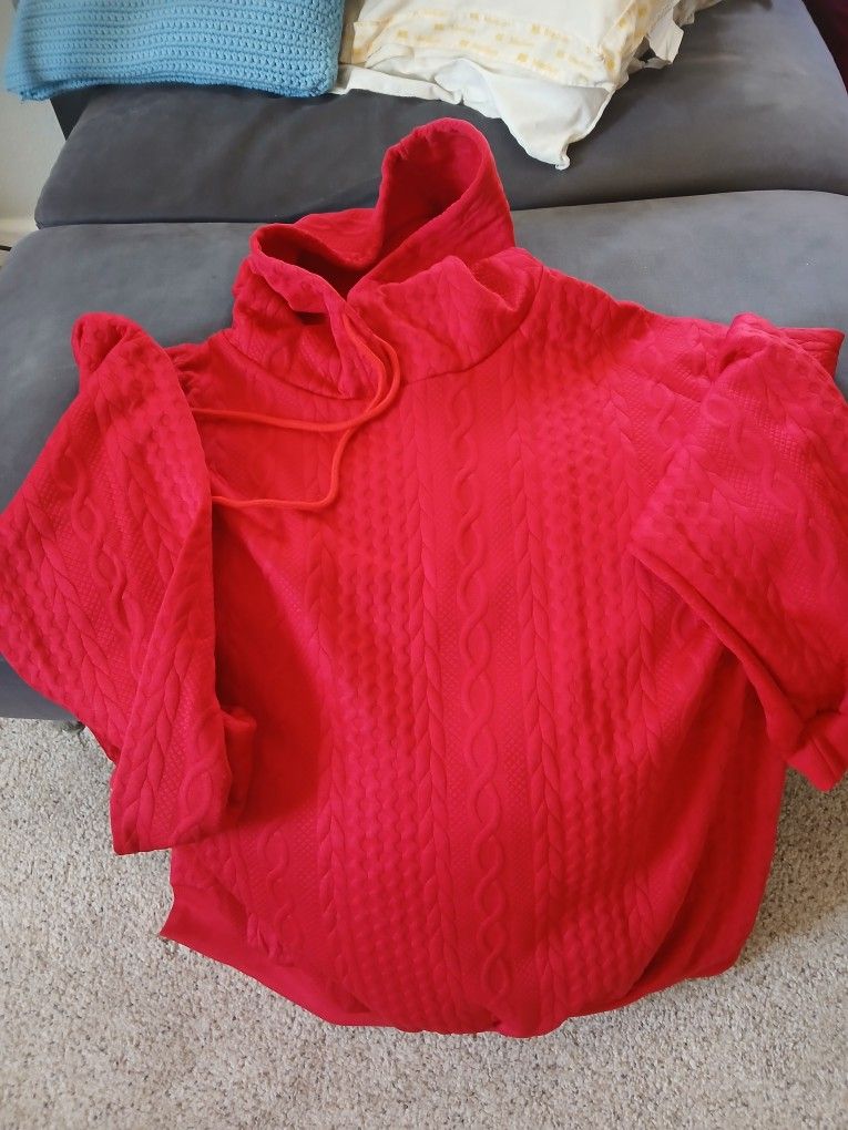 New Super Cute Red Hoodie-3x