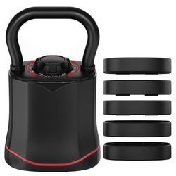 Adjustable Kettlebell, 6-in-1 Quick-Switch Kettlebell Sets (6.5-40 LBS) with Two-Way Rotation, Space Saving Kettlebells Adjustable Weight for Full Bod