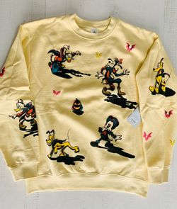 New! Disney Characters Halloween Sweatshirt