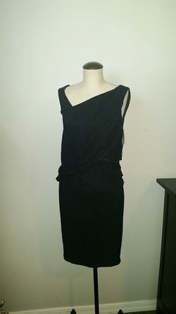 New Size 4 women's designer dress by David Meister MSRP over $300 black cocktail formal wedding party dress