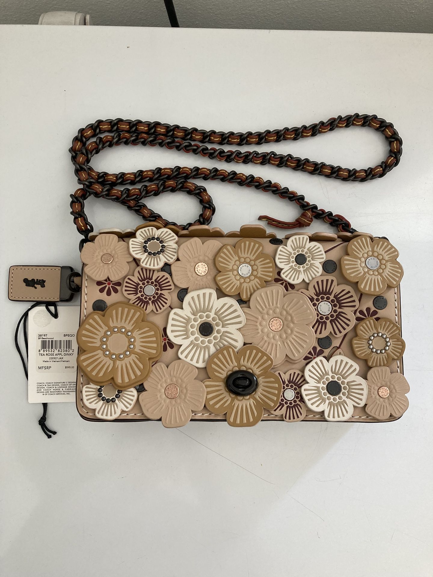 Coach Tea Rose Apple Dinky Purse Beechwood Color