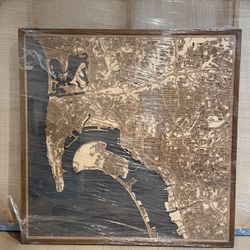 San Diego Wood Map Artwork For Sale! 
