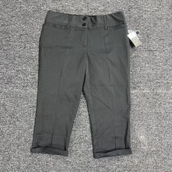 Maurices Dressy Capris Sits at the Hip - Gray
