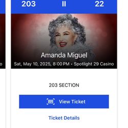 Amanda Miguel Covert Tickets 