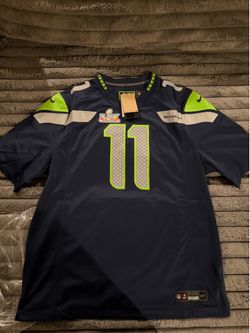 Jaxon Smith-Njigba Seattle Seahawks Nike Super Bowl LX Patch Game Jersey - College Navy