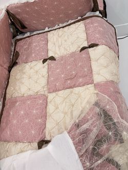 Baby Crib Bedding Set Pink Floral
