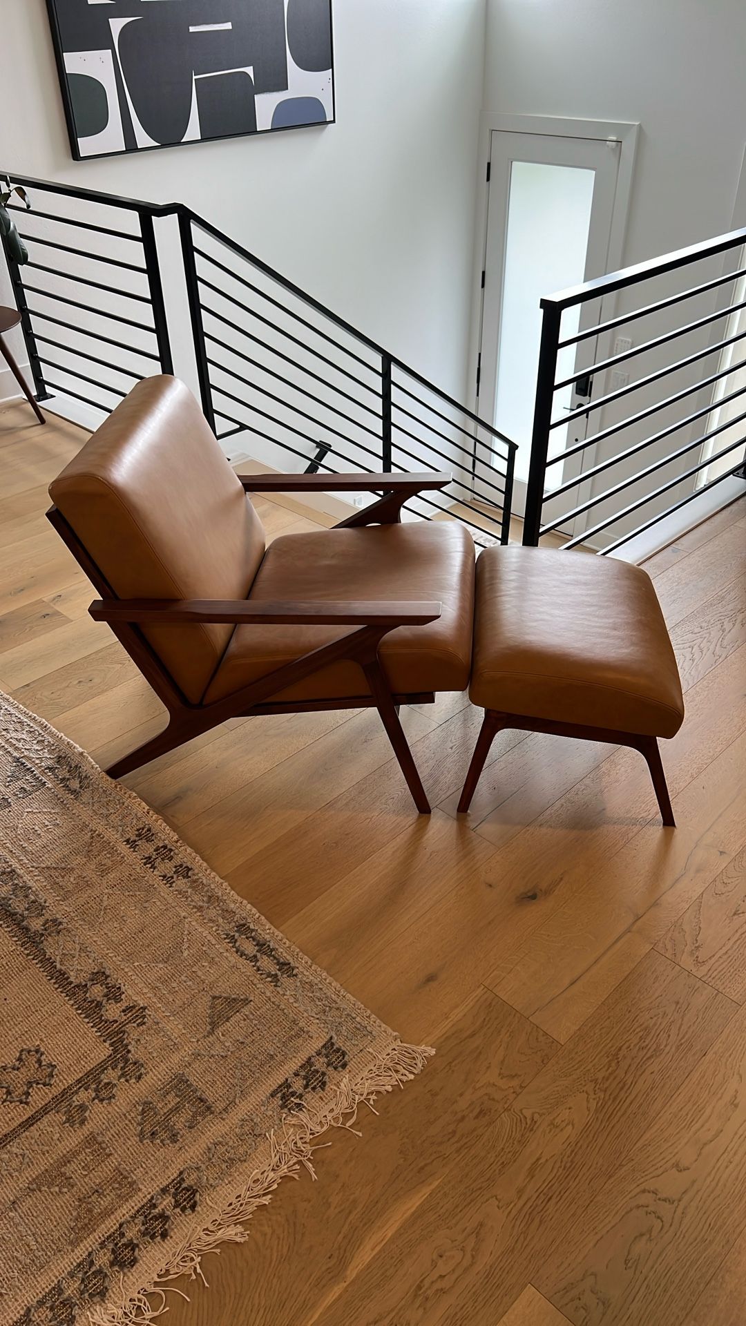 Article Otio Mid Century Lounge Chair & Ottoman