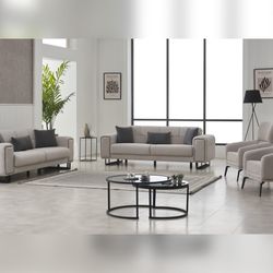New 4 Pcs Turkish Sofa Set . 2 Sofas 2 Chairs 