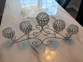 Crystal 5-Light Candle Holder Centerpiece