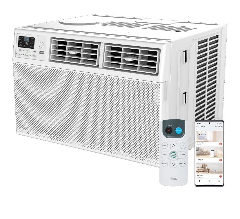 TCL 14,000 BTU Smart Window Air Conditioner, Fan & Dehumidifier, 700 Sq. Ft.