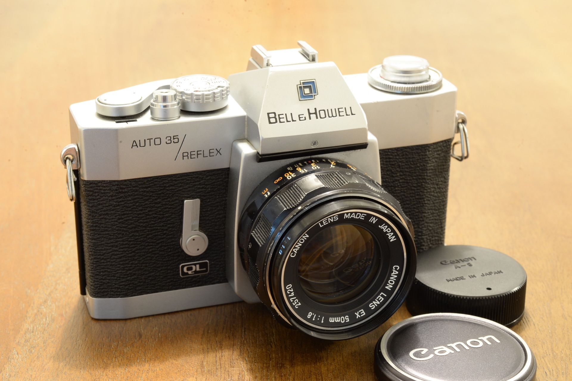 Bell & Howell Auto 35/Reflex QL Film Camera Canon EXEE 50mm f/1.8 *READ*