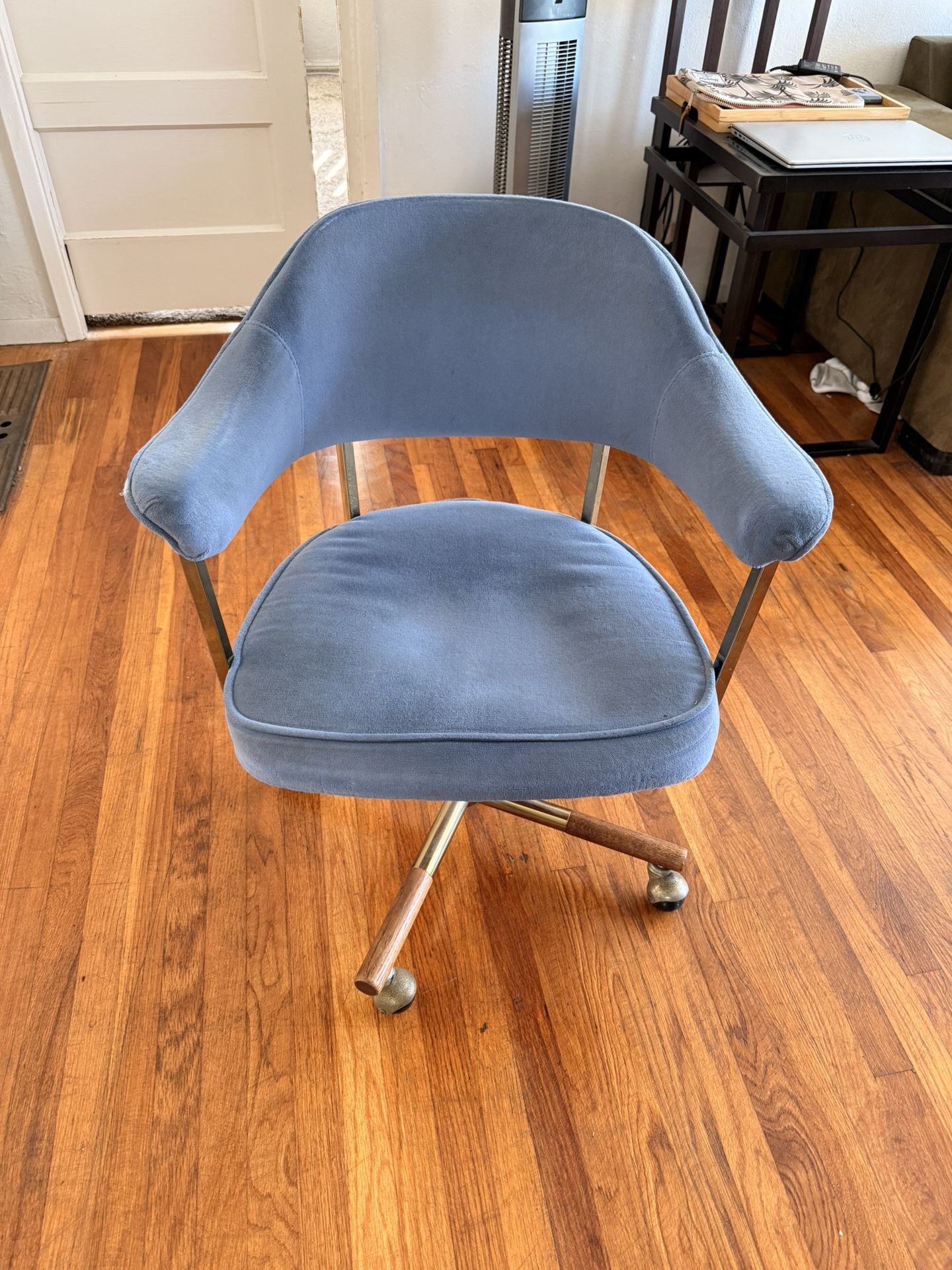 Blue Antique Rolling Chair