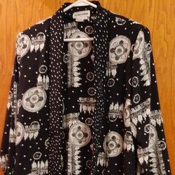 Alfred Dunner Black & White Pattern Jacket
Size 10