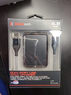 Black Web Charger usb c to usb a brand new in box