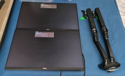 24" monitors with dual monitor arm