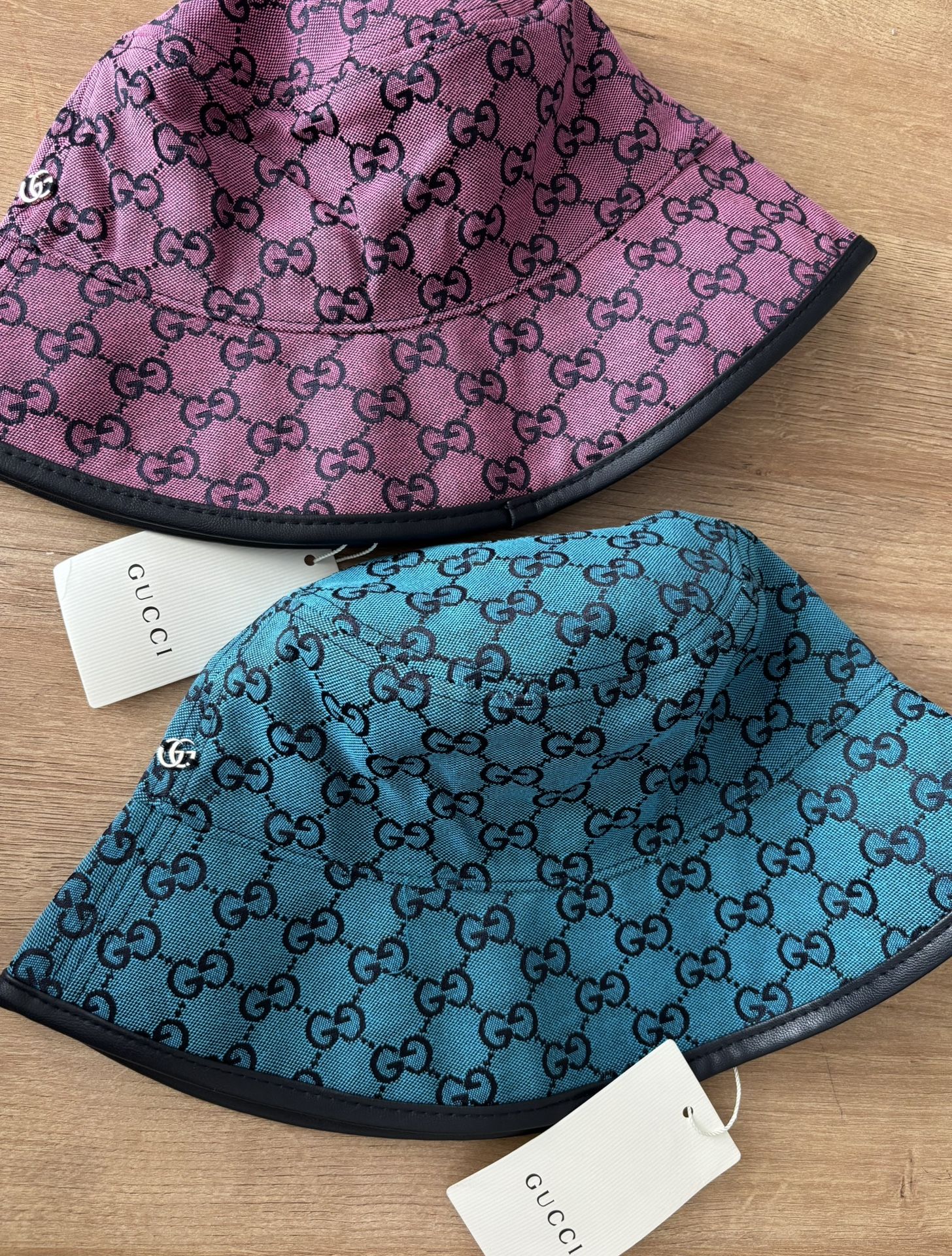 Gucci Women's Purple Gg Multicolor Canvas Bucket Hat