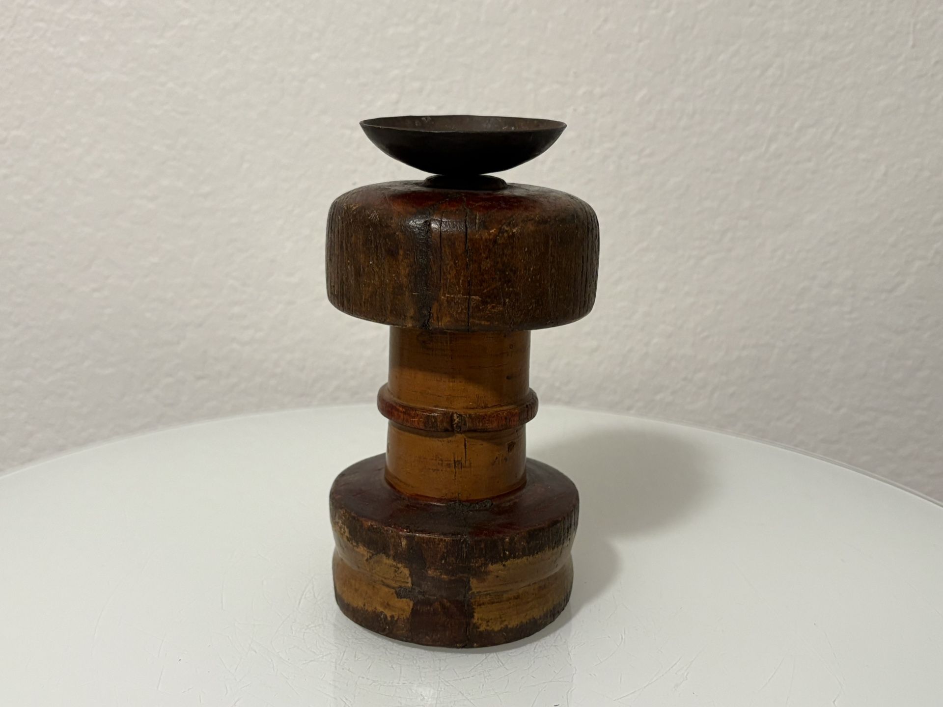 Natural Wood Candle Holder