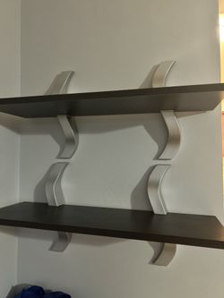 Two Wood Shelves