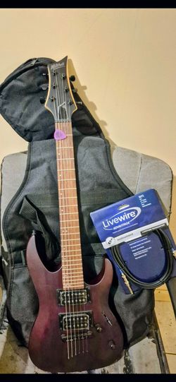 Mitchell MM100 electric guitar, Boss Katana MKII 50 watt amp.