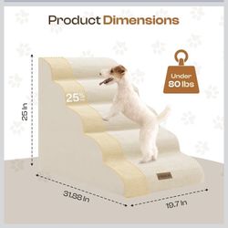 Dog Pet Beige Staircase 