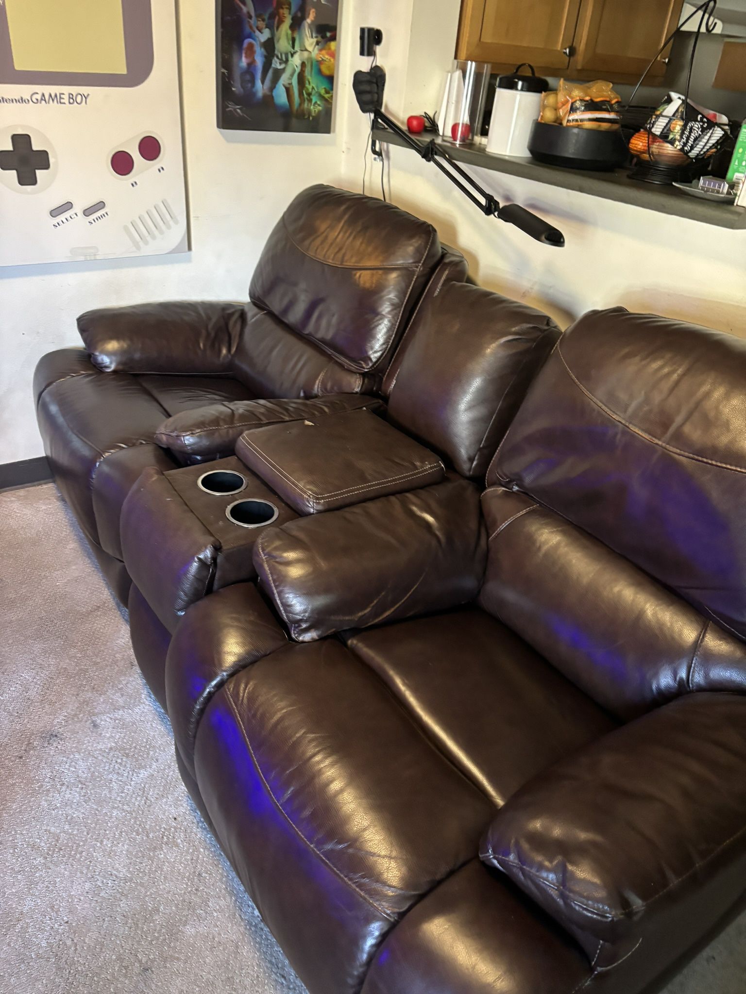 Leather Lazy Boy Rocker And Recliner 