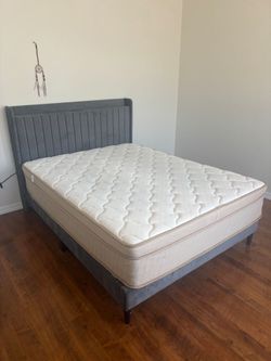 Queen Bed Frame + Queen Matress