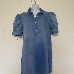 Denim Button Down Shirt (Size: M)