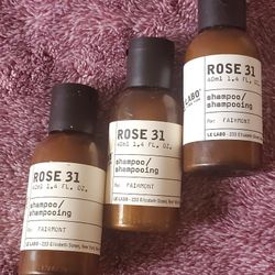 Le Labo Rose 31 Shampoo  Each 40ml 1.4 FL. OZ.  Fairmont Travel size

ABOUT THE BRAND
Le Labo's instantly recognizable labels first appeared on the Ne