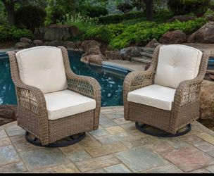 Outdoor 360 degree swivel glider chairs