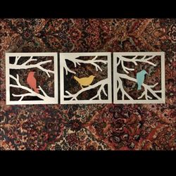 Three Little Birds Wall Decor Set Of 3