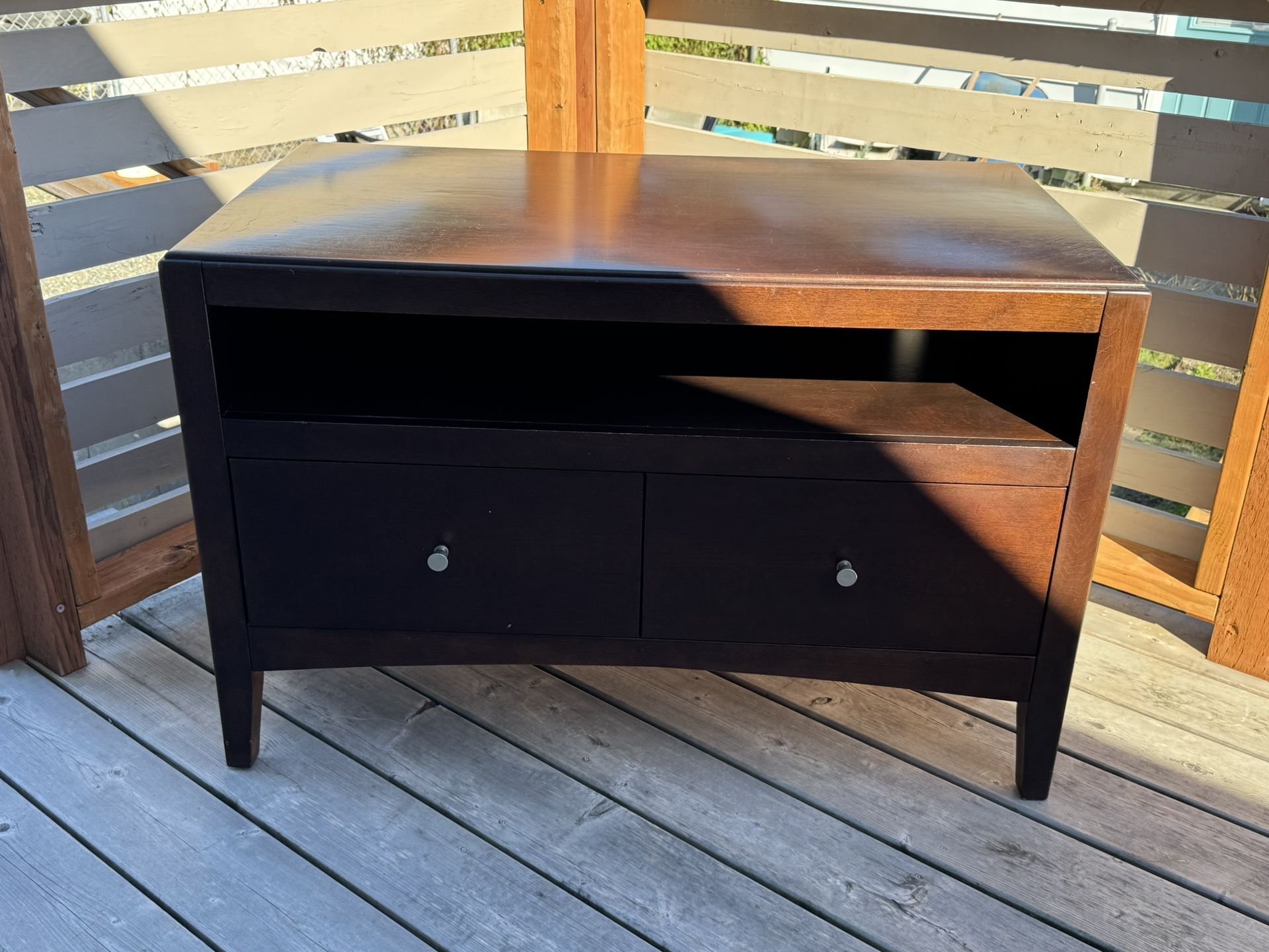 Dark Brown Wooden TV Stand/Entertainment Center