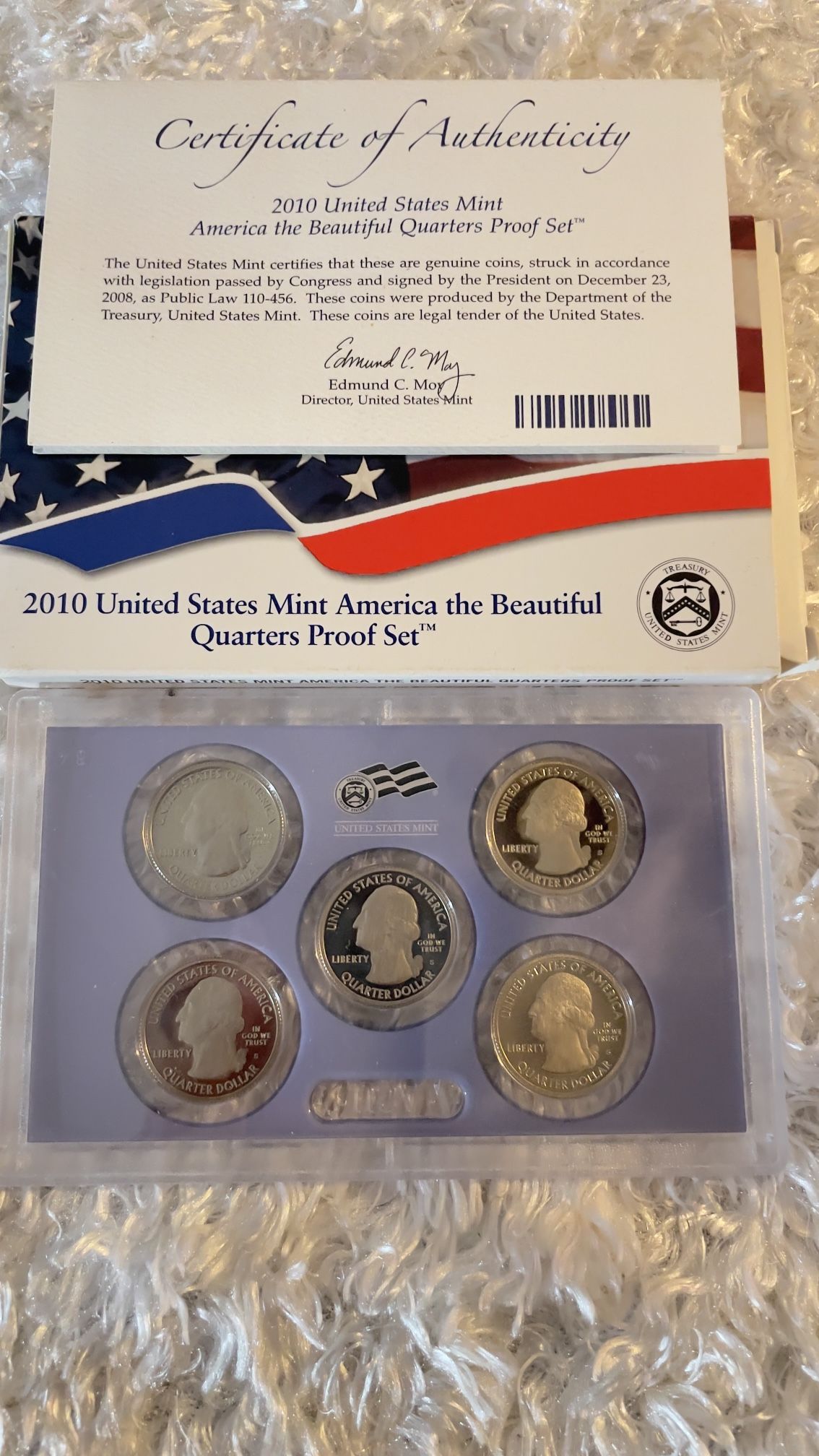 2010 S America the Beautiful National Parks Complete Proof Set with COA.