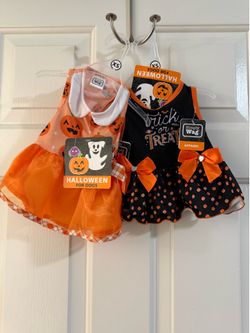 CUTE HALLOWEEN PET DRESSES XS X2