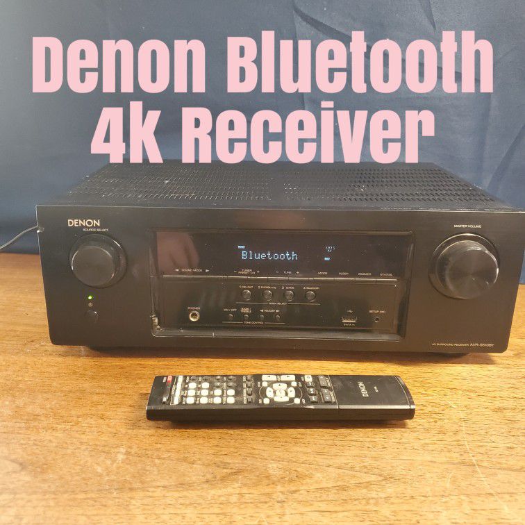 Denon Bluetooth Full 4K HD AVR S510BT 5.2 Channel Receiver HomeTheater AM FM Remote  