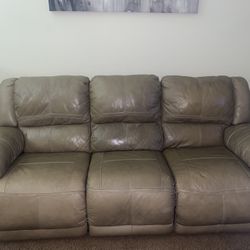 Leather Recliner Couch & Loveseat 