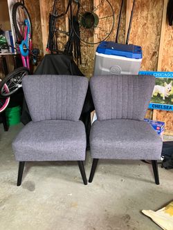 Pair of Grey Side Chairs