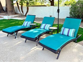 Outdoor Chaise Lounge Chairs – Set of 3