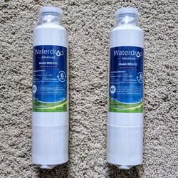 Pair of Waterdrop Advanced WDS-F27 refrigerator water filter replacement filters for Samsung fridge