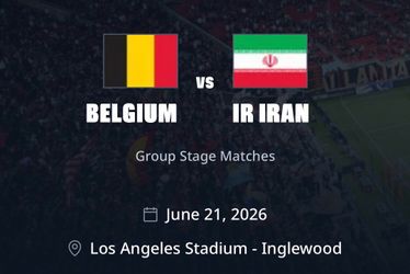 Belgium vs Iran Hospitality Champions club