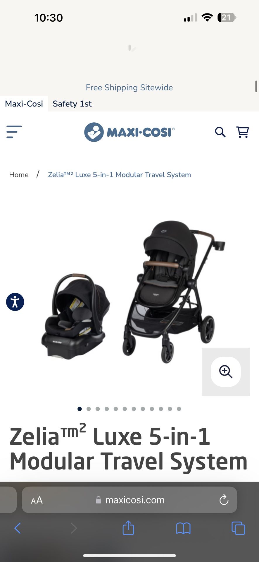 MAXI COSA ZELIA 5in 1 Stroller Car Seat Travel System 
