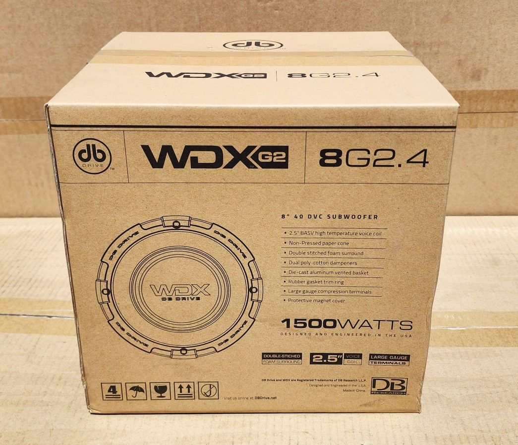 DB Drive WDX Series Competition Subwoofer 8" Dual Voice Coil Bass Speaker WDX8G2.4 🚨 Payment Options Available 🚨 No Credit Needed 🚨