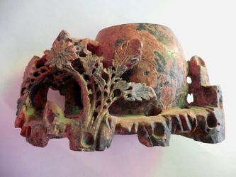 Ornate Chinese carved Stone image