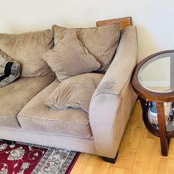 brown comfortable Sofa with loveseat 